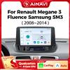Ainavi Autoradio Per Renault Megane 3 RS Fluence Samsung SM3 2008 2010 2014 Riproduzione Multimedia Carplay Android Auto 4G Wifi 2din - A1 1G 32G Style A