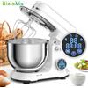 BioloMix Robot da cucina da cucina, motore CC da 1200 W a 11 velocità, schermo OLED digitale, robot da cucina elettrico con gancio per impastare, frusta
