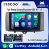 ESSGOO Schermo Touchscreen HD 9" 2 DIN Android 13 Autoradio CarPlay Android Auto Navigazione GPS WiFi BT RDS per Mercedes Benz Smart Fortwo 451 2011-2015 Lettore Multimediale Video - 4-64G Carplay