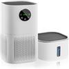 ABIRDAY Purificatore d'aria con umidificatore combinato per allergie domestiche e peli di animali domestici, fumanti in camera da letto, filtro HEPA vero H13, 2 in 1 - Air Purifier AP-T2