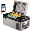 SucceBuy Frigorifero portatile da 20 litri Frigorifero per auto con compressore elettrico con 12/24 V CC e 110-240 V CA per il campeggio -