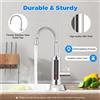 Rubinetto elettrico con scaldabagno Rubinetto LED con scaldabagno istantaneo Rubinetto per riscaldamento rapido Rubinetto per acqua calda per cucina da giardino - Grigio chiaro