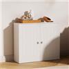 BRIEFNESS Armadietto da parete bianco per bagno, unità portaoggetti a 2 ante per cucina, soggiorno, corridoio, armadio da parete, organizer in legno, armadio da cucina -