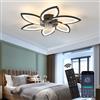 Ventilatore da soffitto con luce, motore CC, ventilatore da soffitto con telecomando LED dimmerabile, ventilatore da soffitto a LED silenzioso reversibile Lampadario -