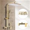 Set doccia a pioggia dorato Set doccia a mano Set doccia Sistema doccia Rubinetto doccia bagno DHL - Oro