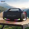 ZEALOT-S79 Altoparlante portatile per feste con Bluetooth 5.2, maniglia portatile, riproduzione 24 ore su 24, per feste, campeggio - Black