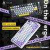 AJAZZ AK820MAX Tastiera meccanica da gioco con albero magnetico Wireless Bluetooth sostituibile a caldo Tutte le tasti Tastiera ambientale Gaming Offic - Viola