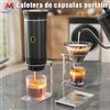 MicroData Caffettiera elettrica portatile a Capsule caffettiera Espresso pompa di riscaldamento Cordless pressa caffettiera da viaggio e auto 3 in 1 caffettiera - Black