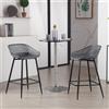 WOLTU 2 PZ/CET Sgabelli da bar in plastica Sgabello da bancone con schienale cavo Poggiapiedi Sgabello da cucina alto per sala da pranzo Bar Patio esterno - Gray