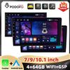 Podofo 4 + 64G 7 ''/9''/10.1 ''autoradio lettore multimediale Android universale WIFI navigazione GPS Carplay Android Auto DSP Car Audio