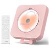 Bytelike Lettore multimediale CD Timer compatto leggero accensione/spegnimento connettore BT 5.0 FM USB/TF con supporto ricaricabile