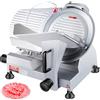VEVOR SucceBuy Affettatrice per carne commerciale Affettatrice elettrica per alimenti Deli Affettatrice elettrica per alimenti con lama in acciaio al carbonio da 10 pollici 350-400 giri/min Affettatrice per