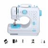 Macchina da cucire elettrica a 12 punti Macchina da cucire a doppio filo per uso domestico EU 220V Pulsante blu -