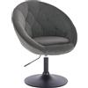 WOLTU 1PC Sedia da bar girevole Poltrona lounge con braccioli Sgabello ergonomico in altezza regolabile Sedia da soggiorno per cocktail
