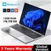XIAORAN Computer portatile Windows 11 Pro Intel Atom A3950 2025 Notebook PC Gamer 12GB RAM 512GB 1TB SSD 1920*1080 Computer da studio per ufficio PC - Argento