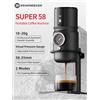 STARSEEKER Super58 Macchina per caffè espresso elettrica portatile Caffettiera da viaggio per macchina da caffè per auto da campeggio con staffa USB-C Tamper - black