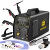 HZXVOGEN HVM270 Saldatrice per alluminio 6 in 1 Taglio/Gas MIG/MIG senza gas/HF TIG/MMA Schermo digitale 2/4T Saldatore inverter Acciaio
