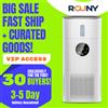 rouny Purificatore d'aria 2 in 1 con umidificatore combinato per allergie domestiche e peli di animali domestici, fumanti in camera da letto, filtro HEPA vero H13, bianco - BIANCO