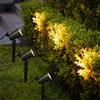 SHENZHITECH Faretti solari a 9led, controllo della luce esterna, lampada da giardino impermeabile montata a pavimento, per paesaggio, cortile, giardino, decorazione dell'albero -