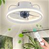 IRALAN Ventilatore da soffitto moderno con motore CC a luce LED Telecomando per grande volume d'aria per cucina, camera da letto, sala da pranzo, patio -