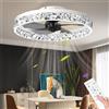 IRALAN Ventilatore da soffitto a LED con telecomando con attenuazione infinita 6 livelli di velocità del vento Lampadario da soffitto Camera da letto Soggiorno Illuminazione -
