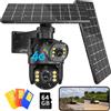 N_eye Telecamera da 8MP per esterni ad energia solare 4G SIM Card Telecamera 4K ad alta definizione IP66 Cintura antipioggia Telecamera con pannello solare PIR Rilevamento del corpo umano -
