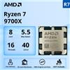 AMD Ryzen 7 9700X CPU nuova di zecca 5.5GHz 8-Core 16-Thread 40MB di Cache 4NM TDP 65W Socket processore di gioco AM5 -