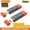 VIKEFON Kit Trasmettitore e Ricevitore Video Wireless Compatibile HDMI, Dongle Adattatore TV Stick per PC, Fotocamera, Laptop per Monitor e TV