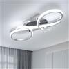 Tealight Plafoniera a LED da 36 W dal design creativo, lampadario in argento di forma geometrica, lampada da parete per camera da letto, soggiorno, corridoio -