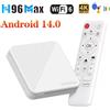 ALLOYSEED 2025 Nuovo H96 MAX H313 Mini TV Stick Android 14 Smart TV Box 2GB 16GB Wifi6 BT 4K Lettore multimediale 2.4G 5G Google Voice Remote TV Box - 2GB 16GB EU