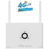 ALLOYSEED Router wireless 4G LTE CPE con slot per scheda SIM 300Mbps Wireless WiFi Hotspot LAN Antenna esterna Connessione Internet Router WiFi - B
