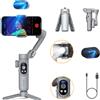 AOCHUAN Smart XPro Ai Stabilizzatore cardanico grigio per iPhone e Android Stabilizzatore cardanico intelligente a 3 assi Appless Face Tracking