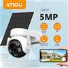 IMOU AOV PT 5MP Con Pannello Solare 360 ° Telecamera di sicurezza esterna PTZ 4G LTE Rete Wifi Batteria 10000mAh Telecamera IP con tracciamento automatico