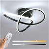 Tealight Lampada da soffitto regolabile, plafoniera a LED da 36 W, telecomando, per soggiorno, corridoio, cucina, bagno, 40 x 12 cm