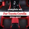 Tappetini per auto in pelle personalizzati per Toyota Corolla E120 2001 2002 2003 2004 2005 2006 2007 tappetini per tappeti per automobili -
