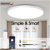 MARPOU Lampada da soffitto intelligente a LED APP Telecomando Dimmerabile Moderna 50W 80W Plafoniera a prova di umidità di grandi dimensioni per soggiorno camera da letto -