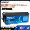 MFUZOP Batteria MFUZOP 12V/24V 100Ah LiFePO4 12V 200Ah 300Ah al litio con BMS migliorato 8000-15000 Cicli profondi Supporto in serie/Paral
