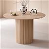EGOONM Tavolo da pranzo rotondo Tavolo nordico per 4~6 persone, Tavolo da pranzo circolare con base in legno, Tavolo da pranzo da cucina Φ120 cm - Light Brown