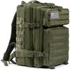 ReFire Gear Zaino tattico da 45 litri Zaino da esterno di grande capacità Borsa da trekking fitness per 3 giorni Zaini da campeggio per escursionismo - Black Pythons