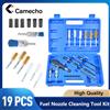 Camecho 19pcs Kit di strumenti per la pulizia della spazzola del sedile dell'iniettore universale per motori Diesel -