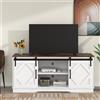 Mobile TV da 150cm credenza porta TV-2 ante scorrevoli ripiani regolabili (Country Modern & Entertainment Center 40x60cm) - Rosso
