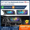 Road Top Touch screen display multimediale da 8,9 pollici 12,3 pollici per Audi A4 S4 2013-2015 Airplay Miracast funzione Wireless Carplay Android Auto