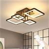 Riserva Plafoniera moderna a LED, plafoniera dimmerabile da 54 W con telecomando 3000 K-6500 K, lampada da soffitto dal design rettangolare creativo -