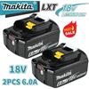 Makita 100% originale Makita 6Ah per batteria Makita 18V BL1830B BL1850B BL1850 BL1840 BL1860 BL1815 batteria al litio di ricambio - MaKita DC18RC LED