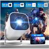 ISINBOX Mini proiettore portatile intelligente 4K Android11.0 720P nativo 1280 * 720P Dual WIFI6 BT5.0 Proiettore per fascio cinematografico esterno Auto Keystone