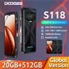 DOOGEE [Estreno mondiale] DOOGEE S118 Smartphone robusto 20 GB (8 GB + 12 GB esteso) 512 GB 6,58" FHD + schermo 50 MP Fotocamera Android 14 Cellulare - Silver