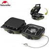 Naturehike Fornello a gas da campeggio 2300W Due teste di hamburger Fornello popolare portatile ultraleggero Picnic all'aperto BBQ con padella - Stove
