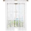WOLTU 2 PZ/SET Tende Semi-Trasparenti Fiori Design Decorativi Doppio Confezione Voile Tende Per Finestre per la Camera Da Letto Casa Decocor - BIANCO