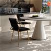 Anajqaqia Set di sedie da pranzo moderne da 2 pezzi, sedia da soggiorno con gambe in metallo dorato, con rivestimento in tessuto, sedia imbottita, velluto - Black
