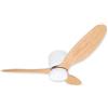 LED ATOMANT Ventilatore da soffitto LED ATOMANT con luce LED da 20W e pale in legno, diametro Ø107cm, luce CCT dimmerabile 2100LM, motore DC silenzioso e a basso consumo, 6 velocità, modalità Estate/Inverno, -
